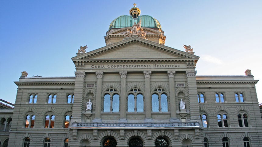Le Palais fédéral à Berne (Suisse)