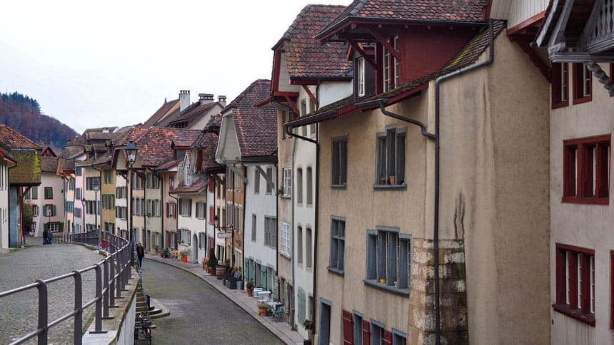 La ville d'Aarau en Suisse