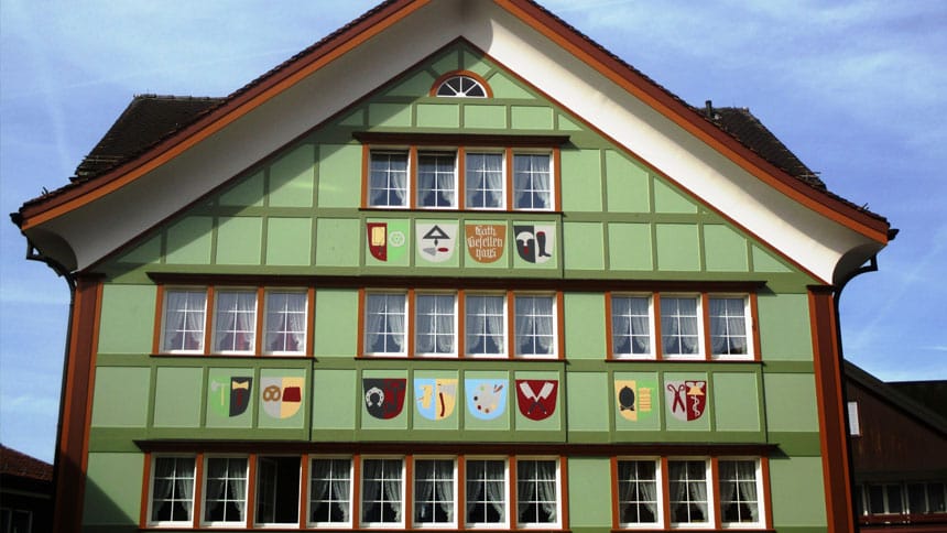 Maison appenzelloise à Appenzell en Suisse