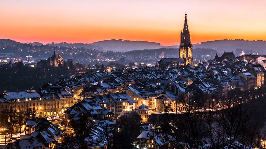 La ville de Berne en Suisse