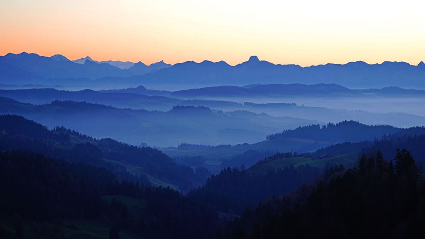 La vallée de l'Emmental en Suisse