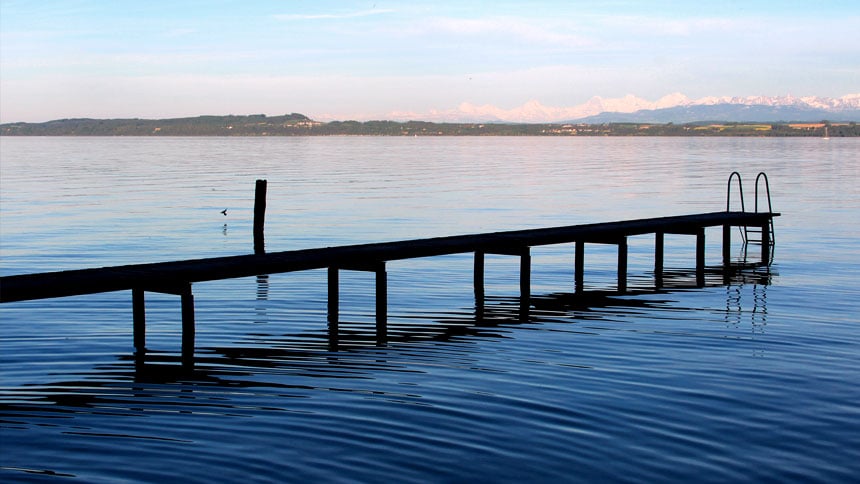 Le lac de Neuchâtel en Suisse