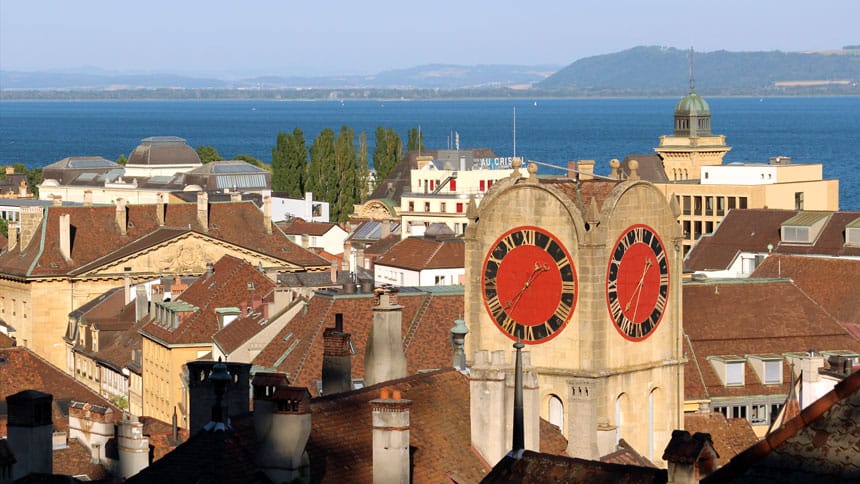 La vieille ville de Neuchâtel, Suisse