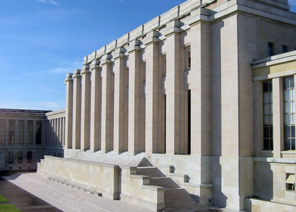 Le Palais des Nations Unies à Genève